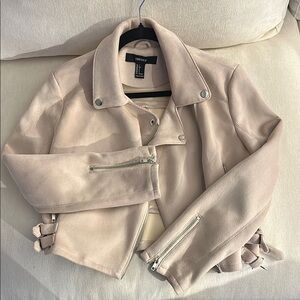 Forever 21 Women's Suede Cream Jacket
